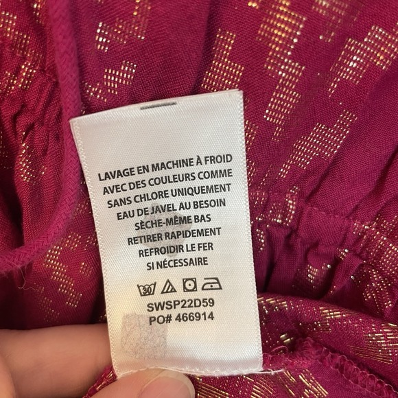 Shyanne Raspberry Boho Dress M Metallic Tassel Tie Valentine Wedding - Picture 9 of 13